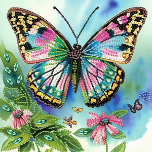 Butterfly 30*30CM(Canvas) Partial Special Shaped Drill Diamond Painting