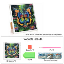 Load image into Gallery viewer, Butterfly 30*30CM(Canvas) Partial Special Shaped Drill Diamond Painting
