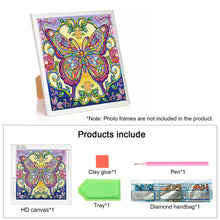 Load image into Gallery viewer, Butterfly 30*30CM(Canvas) Partial Special Shaped Drill Diamond Painting
