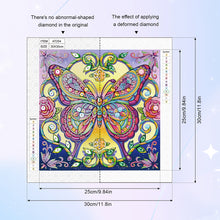 Load image into Gallery viewer, Butterfly 30*30CM(Canvas) Partial Special Shaped Drill Diamond Painting

