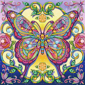 Butterfly 30*30CM(Canvas) Partial Special Shaped Drill Diamond Painting
