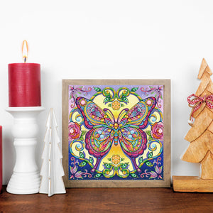 Butterfly 30*30CM(Canvas) Partial Special Shaped Drill Diamond Painting