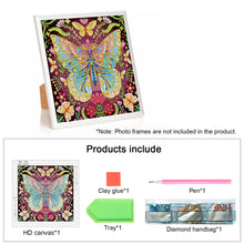 Load image into Gallery viewer, Butterfly 30*30CM(Canvas) Partial Special Shaped Drill Diamond Painting
