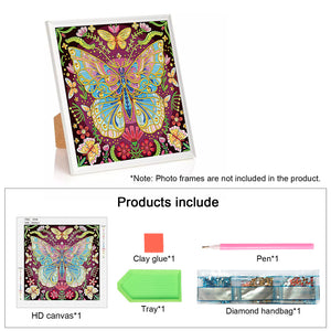 Butterfly 30*30CM(Canvas) Partial Special Shaped Drill Diamond Painting