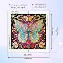 Load image into Gallery viewer, Butterfly 30*30CM(Canvas) Partial Special Shaped Drill Diamond Painting
