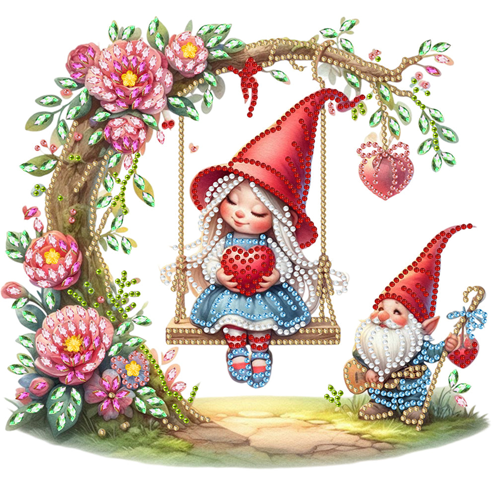 Swinging 30*30CM(Canvas) Partial Special Shaped Drill Diamond Painting