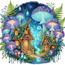 Load image into Gallery viewer, Mushroom House 30*30CM(Canvas) Partial Special Shaped Drill Diamond Painting
