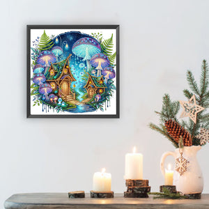 Mushroom House 30*30CM(Canvas) Partial Special Shaped Drill Diamond Painting