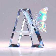 Load image into Gallery viewer, Water Crystal Butterfly Letter A 30*30CM(Canvas) Full Round Drill Diamond Painting
