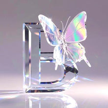 Load image into Gallery viewer, Crystal Butterfly Letter B 30*30CM(Canvas) Full Round Drill Diamond Painting
