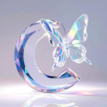 Load image into Gallery viewer, Crystal Butterfly Letter C 30*30CM(Canvas) Full Round Drill Diamond Painting

