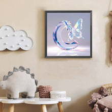 Load image into Gallery viewer, Crystal Butterfly Letter C 30*30CM(Canvas) Full Round Drill Diamond Painting
