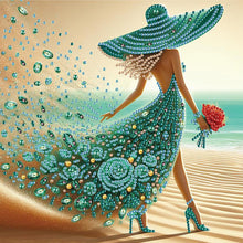 Load image into Gallery viewer, Beautiful Skirt Woman 30*30CM(Canvas) Partial Special Shaped Drill Diamond Painting
