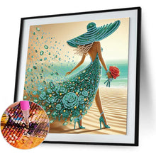 Load image into Gallery viewer, Beautiful Skirt Woman 30*30CM(Canvas) Partial Special Shaped Drill Diamond Painting
