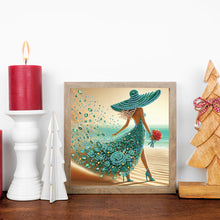 Load image into Gallery viewer, Woman With A Beautiful Skirt 30*30CM(Canvas) Partial Special Shaped Drill Diamond Painting
