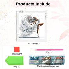 Load image into Gallery viewer, Woman With A Beautiful Skirt 30*30CM(Canvas) Partial Special Shaped Drill Diamond Painting
