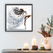 Load image into Gallery viewer, Woman With A Beautiful Skirt 30*30CM(Canvas) Partial Special Shaped Drill Diamond Painting
