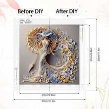 Load image into Gallery viewer, Woman With A Beautiful Skirt 30*30CM(Canvas) Partial Special Shaped Drill Diamond Painting
