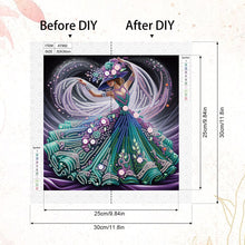Load image into Gallery viewer, Woman With A Beautiful Skirt 30*30CM(Canvas) Partial Special Shaped Drill Diamond Painting
