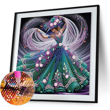 Load image into Gallery viewer, Beautiful Skirt Woman 30*30CM(Canvas) Partial Special Shaped Drill Diamond Painting
