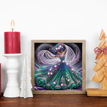 Load image into Gallery viewer, Woman With A Beautiful Skirt 30*30CM(Canvas) Partial Special Shaped Drill Diamond Painting
