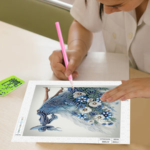 Woman With A Beautiful Skirt 30*30CM(Canvas) Partial Special Shaped Drill Diamond Painting