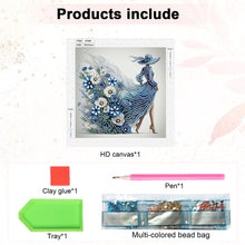 Load image into Gallery viewer, Woman With A Beautiful Skirt 30*30CM(Canvas) Partial Special Shaped Drill Diamond Painting
