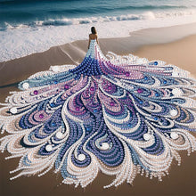 Load image into Gallery viewer, Woman With A Beautiful Skirt 30*30CM(Canvas) Partial Special Shaped Drill Diamond Painting
