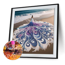 Load image into Gallery viewer, Woman With A Beautiful Skirt 30*30CM(Canvas) Partial Special Shaped Drill Diamond Painting
