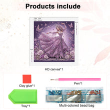 Load image into Gallery viewer, Woman With A Beautiful Skirt 30*30CM(Canvas) Partial Special Shaped Drill Diamond Painting
