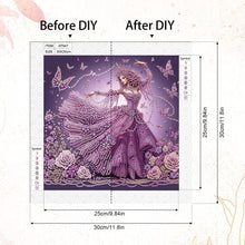 Load image into Gallery viewer, Woman With A Beautiful Skirt 30*30CM(Canvas) Partial Special Shaped Drill Diamond Painting
