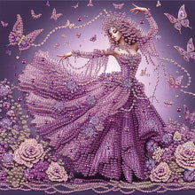 Load image into Gallery viewer, Woman With A Beautiful Skirt 30*30CM(Canvas) Partial Special Shaped Drill Diamond Painting

