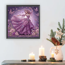 Load image into Gallery viewer, Woman With A Beautiful Skirt 30*30CM(Canvas) Partial Special Shaped Drill Diamond Painting
