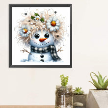 Load image into Gallery viewer, Winter Snowman 30*30CM(Canvas) Full Round Drill Diamond Painting
