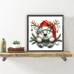 Winter Bear 30*30CM(Canvas) Full Round Drill Diamond Painting