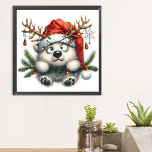 Load image into Gallery viewer, Winter Bear 30*30CM(Canvas) Full Round Drill Diamond Painting
