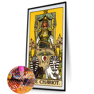 Classic Waiter Tarot Chariot 40*70CM(Picture) Full AB Round Drill Diamond Painting