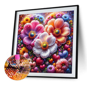Flower 40*40CM(Canvas) Full Round Drill Diamond Painting