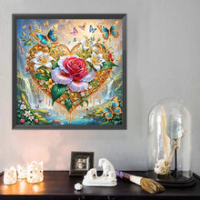 Load image into Gallery viewer, Heart Flower 40*40CM(Canvas) Full Round Drill Diamond Painting
