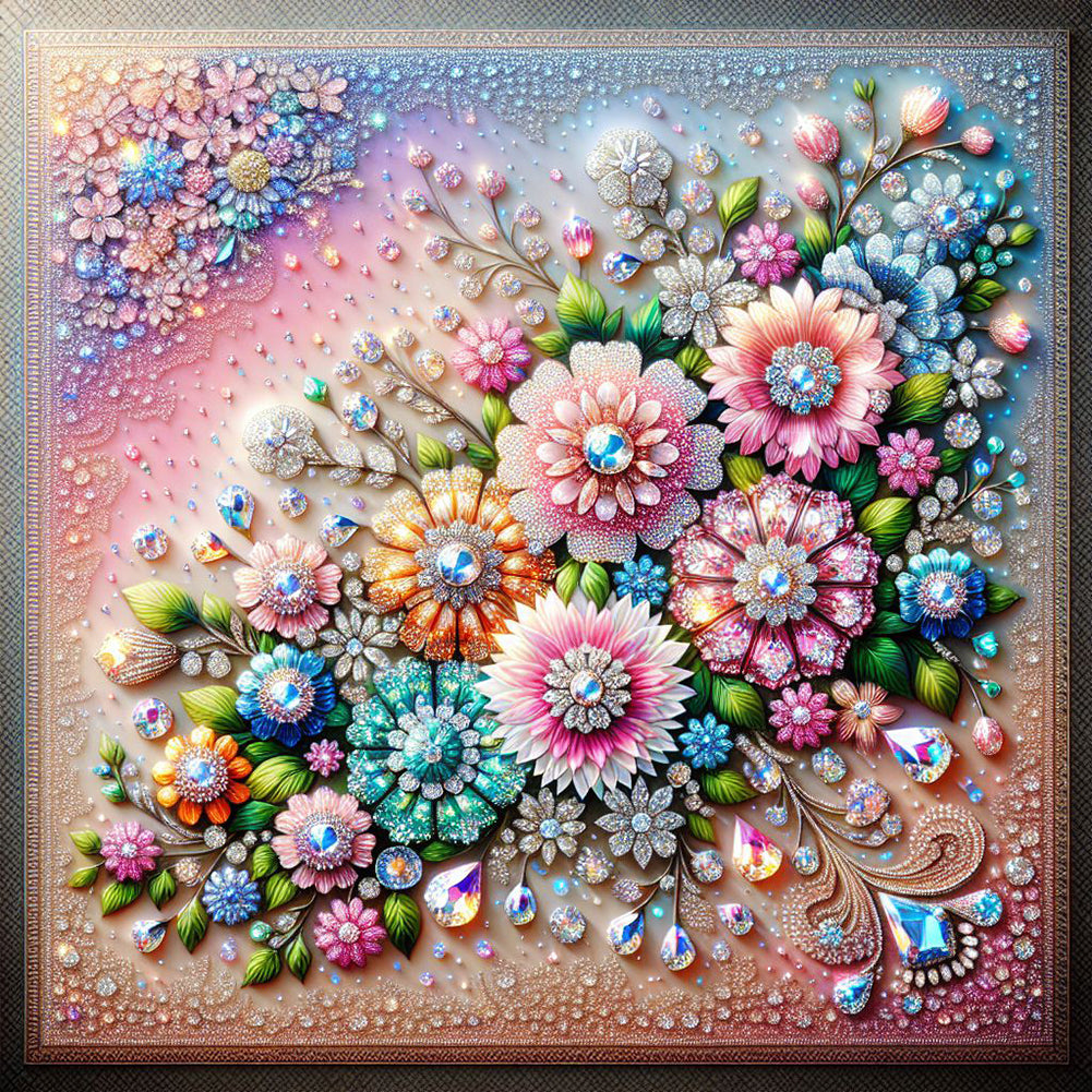 Flower Bush 40*40CM(Canvas) Full Round Drill Diamond Painting