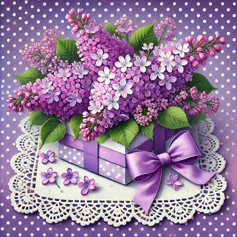 Lavender 40*40CM(Canvas) Full Round Drill Diamond Painting