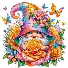 Load image into Gallery viewer, Gnome Flower 30*30CM(Canvas) Partial Special Shaped Drill Diamond Painting
