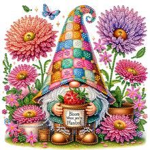 Load image into Gallery viewer, Flower And Gnome 30*30CM(Canvas) Partial Special Shaped Drill Diamond Painting
