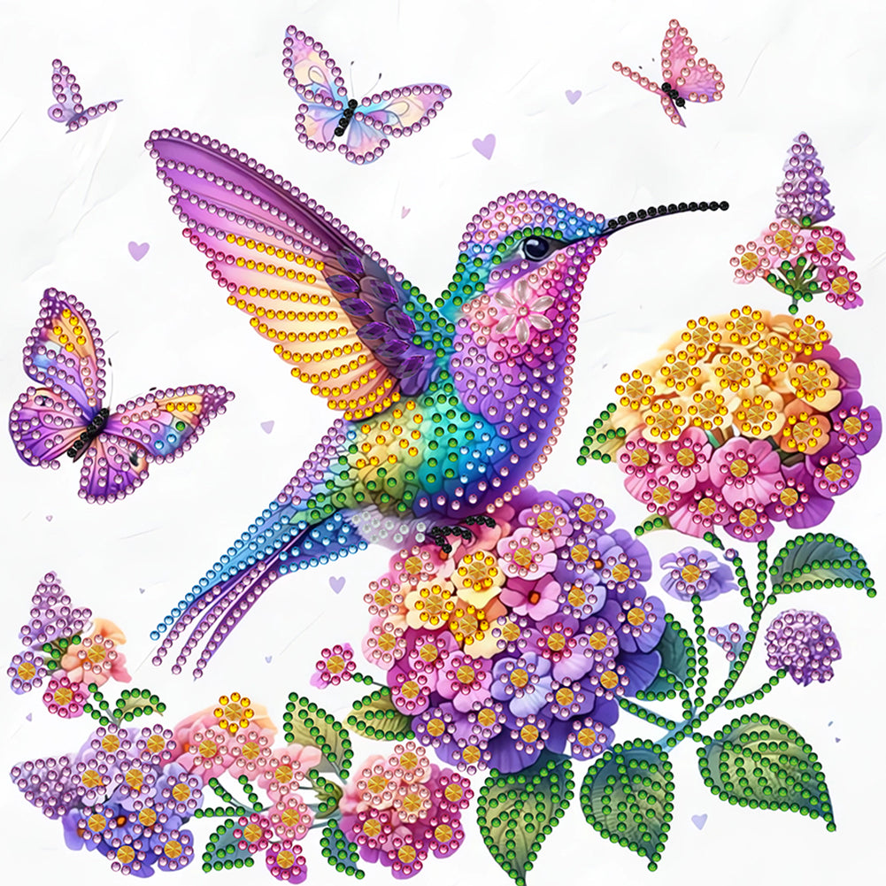 Flower And Bird 30*30CM(Canvas) Partial Special Shaped Drill Diamond Painting