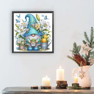 Lily And Gnome 30*30CM(Canvas) Partial Special Shaped Drill Diamond Painting