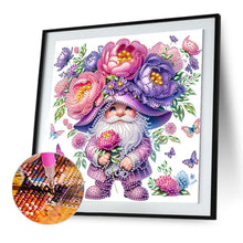 Load image into Gallery viewer, Peony And Gnome 30*30CM(Canvas) Partial Special Shaped Drill Diamond Painting
