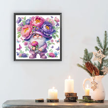 Load image into Gallery viewer, Peony And Gnome 30*30CM(Canvas) Partial Special Shaped Drill Diamond Painting
