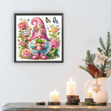 Load image into Gallery viewer, Flower And Gnome 30*30CM(Canvas) Partial Special Shaped Drill Diamond Painting
