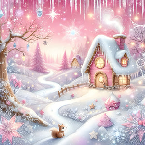 House Scenery 30*30CM(Canvas) Full Round Drill Diamond Painting