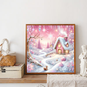 House Scenery 30*30CM(Canvas) Full Round Drill Diamond Painting